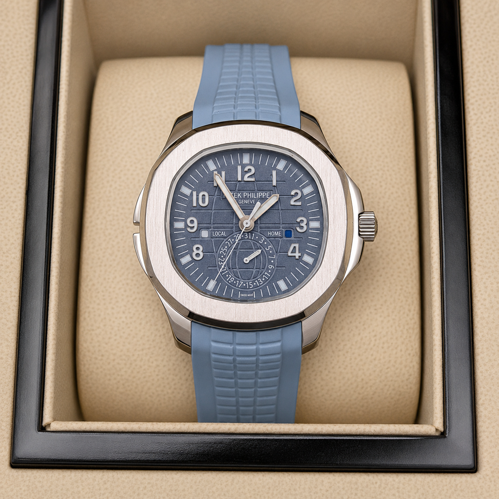 PATEK NAUTILUS GOMA AZUL CLARO