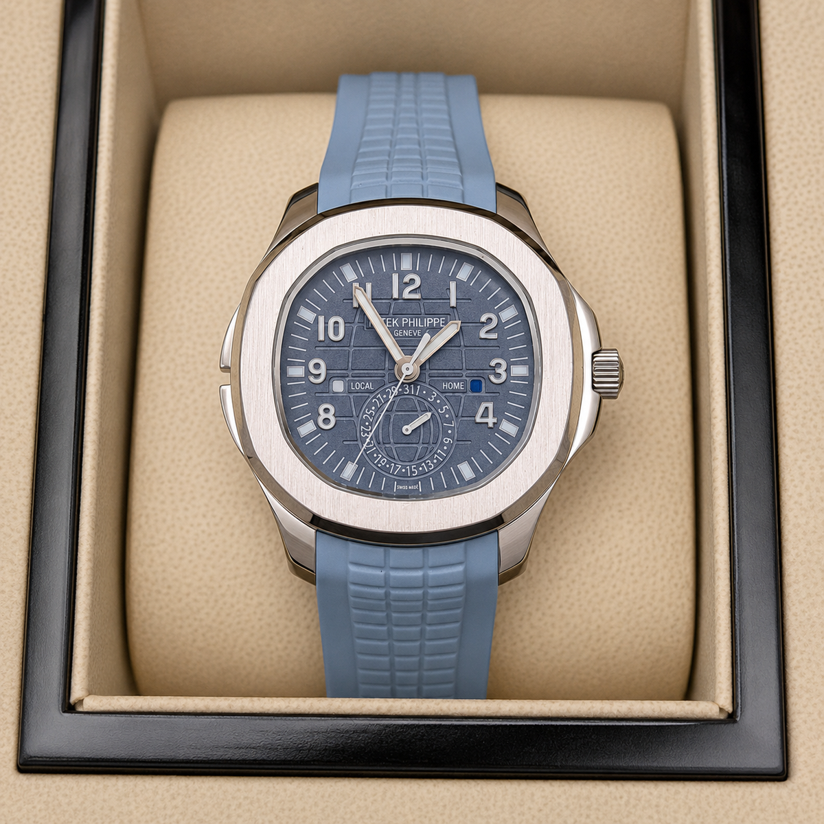 PATEK NAUTILUS GOMA AZUL CLARO