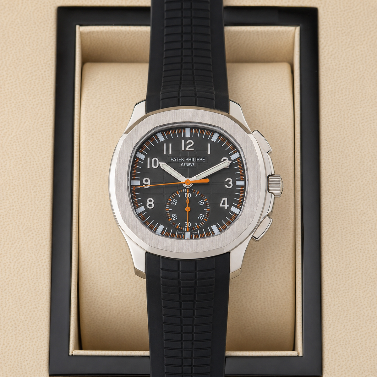 PATEK NAUTILUS GOMA NEGRO