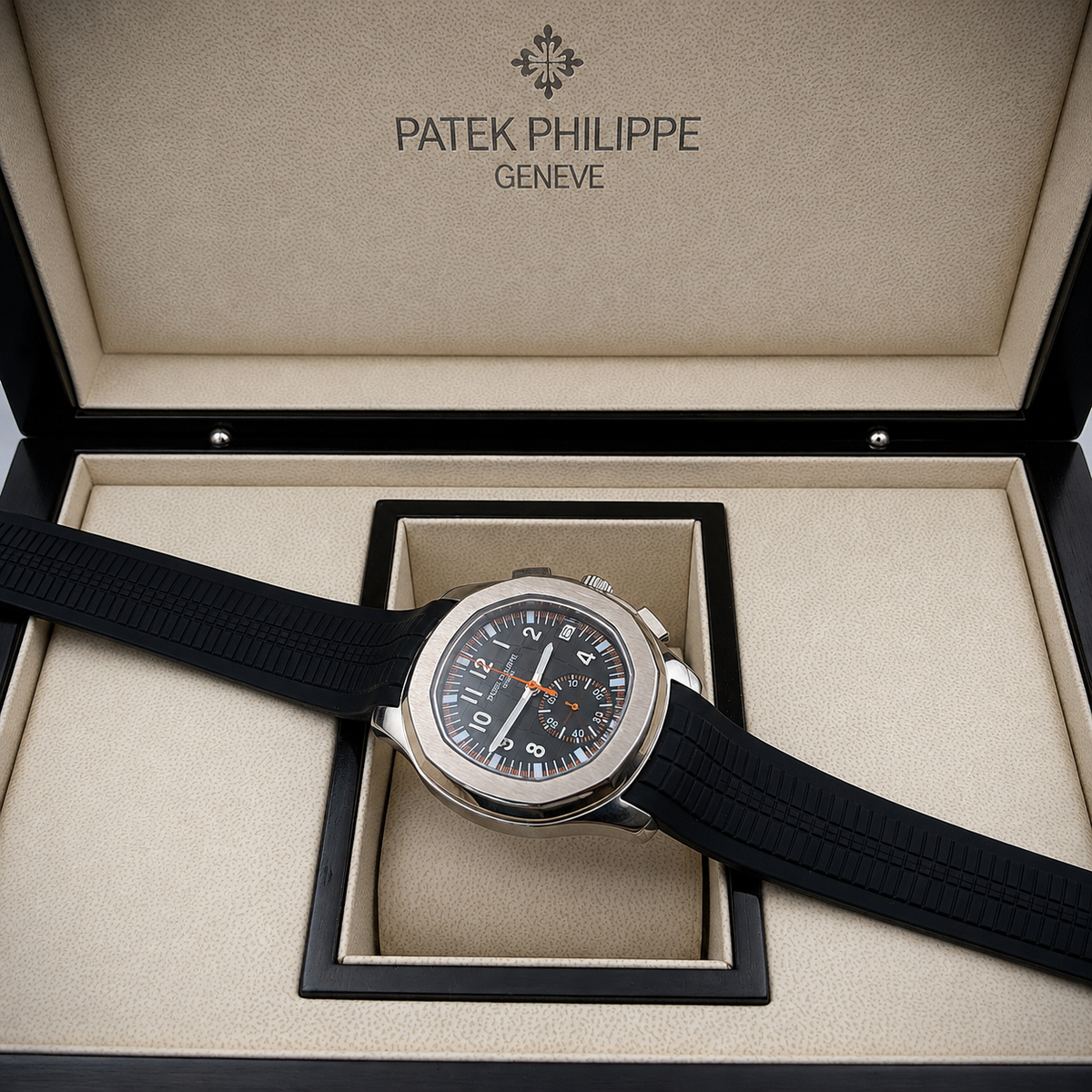 PATEK NAUTILUS GOMA NEGRO
