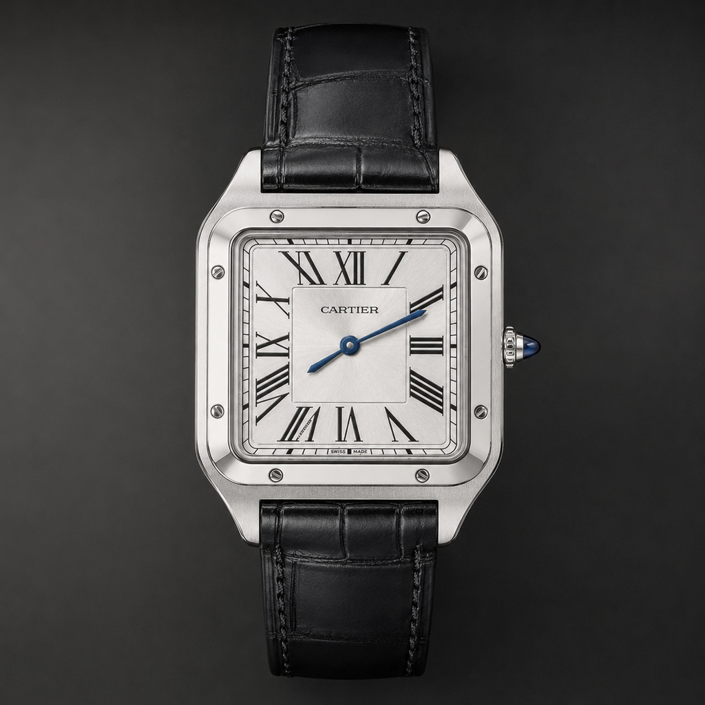 CARTIER SANTOS CUERO GENUINO NEGRO